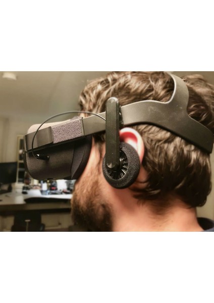 Oculus Quest Kulak Üzerine Kulaklıklar (Sadece Plastik Aparattır!!!) 3D
