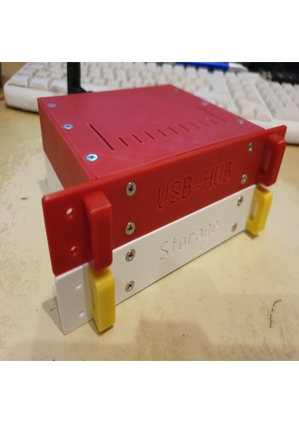 6 "raf Usb-Hub & 2.5" SSD ve Wifi Stick (Sadece Plastik Aparattır!!!) 3D