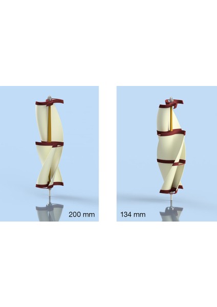 Dikey Eksen Rüzgar Türbini Vawt Ø133MM (Sadece Plastik Aparattır!!!) 3D