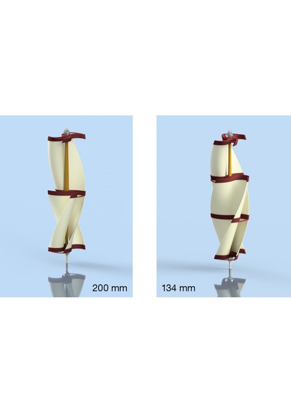 Dikey Eksen Rüzgar Türbini Vawt Ø133MM (Sadece Plastik Aparattır!!!) 3D fiyatları
