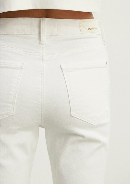 Serenay Gold Shape Beyaz Jean Pantolon 100980-83673