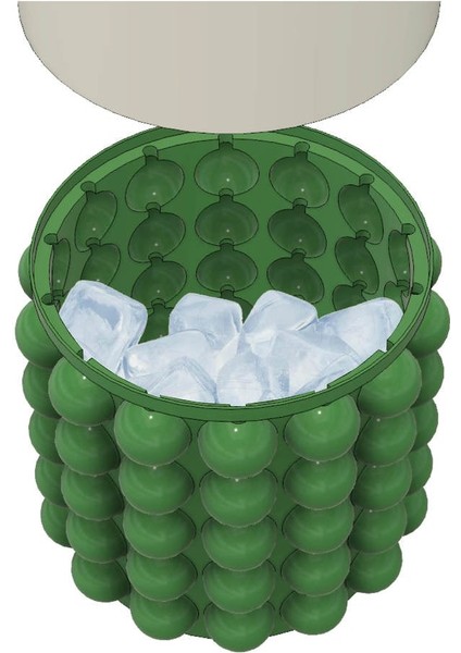Ice Cube Maker Cup (Pro) (Sadece Plastik Aparattır!!!) 3D