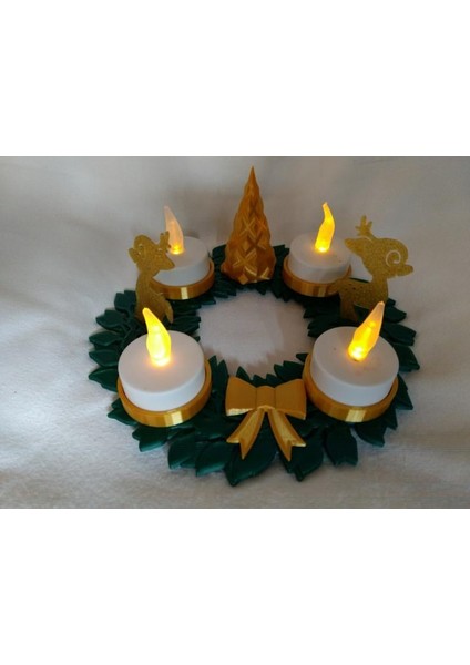 Noel Çelenk - Adventskranz (Sadece Plastik Aparattır!!!) 3D