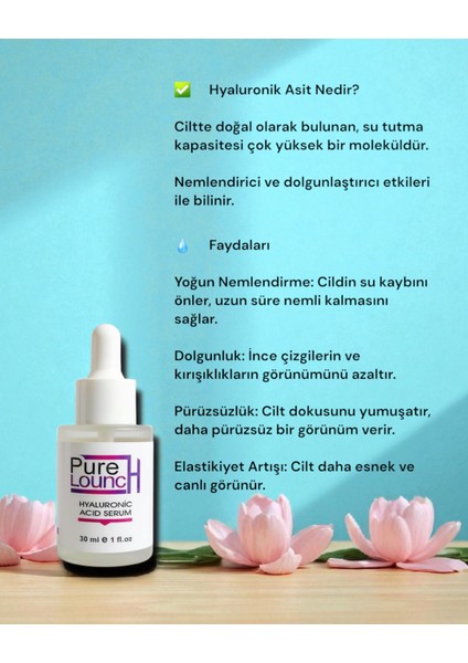 Yoğun Nemlendirici Etkili Hyaluronik Asit Serum 30 ml fırsatları