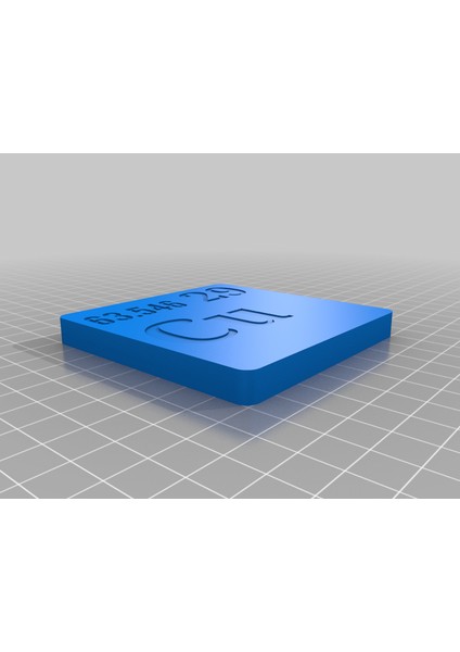 Coaster - Elementlerin Periyodik Tablosu: Bakır (Sadece Plastik Aparattır!!!) 3D