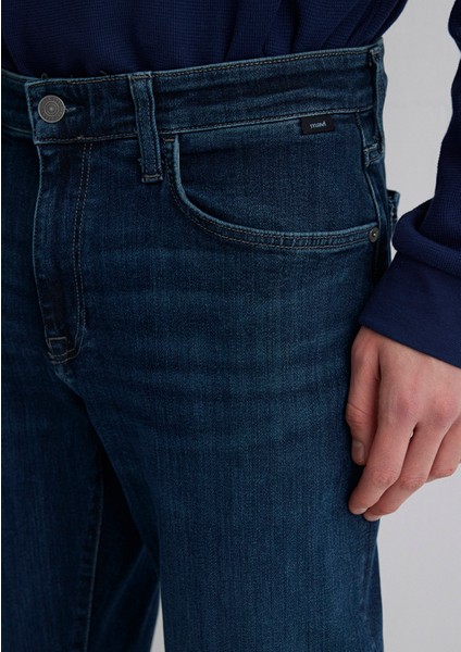 Martin Mavi Premium Puslu Koyu Mavi Jean Pantolon 0037885202