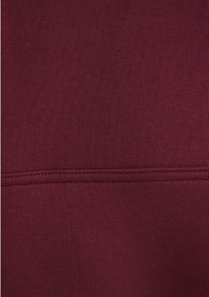 Mavi Logo Baskılı Kapüşonlu Bordo Sweatshirt 1600361-85493