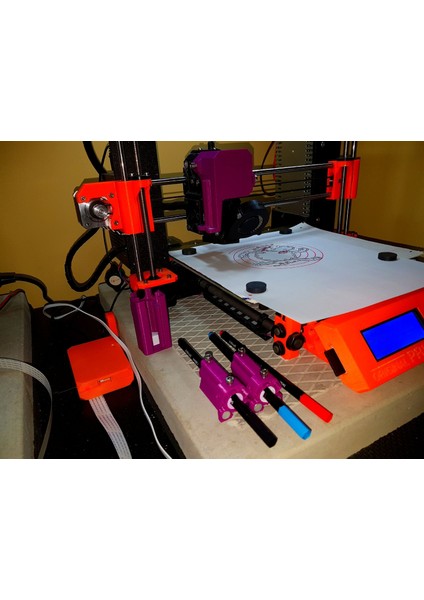 2d Plotter Adaptörü (Çok Renkli!) (Sadece Plastik Aparattır!!!) 3D