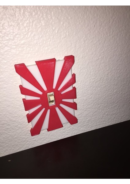 Yükselen Güneş Işık Anahtarı Kapağı (Plastik Aparattır!!!) 3D