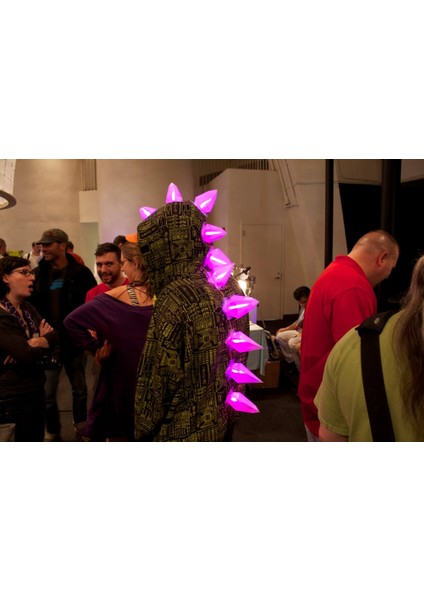 Stegosaurus Dinozor Kostüm Ani - LED Cadılar Bayramı (Sadece Plastik Aparattır!!!) 3D