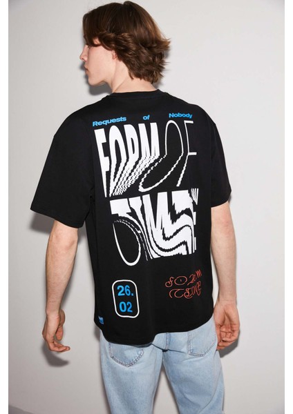Nobody Oversize Siyah T-Shirt