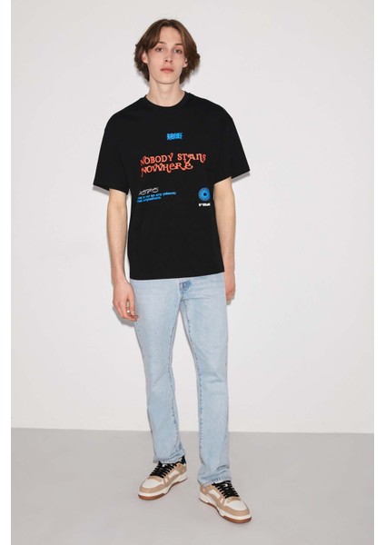 Nobody Oversize Siyah T-Shirt indirimleri