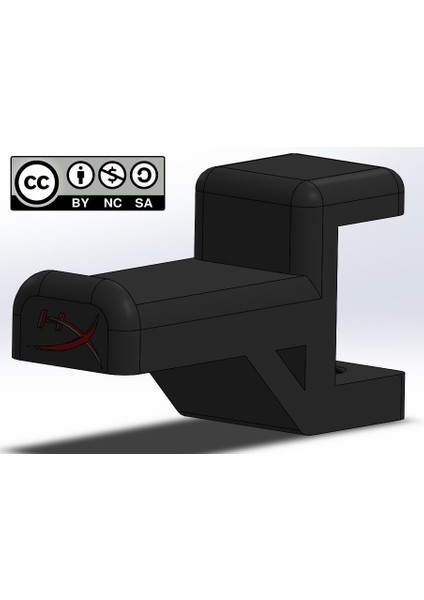 Hiperx Kulaklık Tutucu (Sadece Plastik Aparattır!!!) 3D