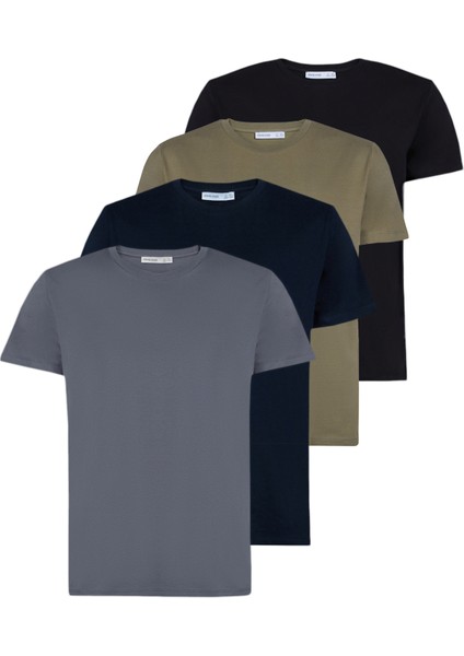 Oregon Slim Fit Siyah / Gri / Haki / Lacivert T-Shirt