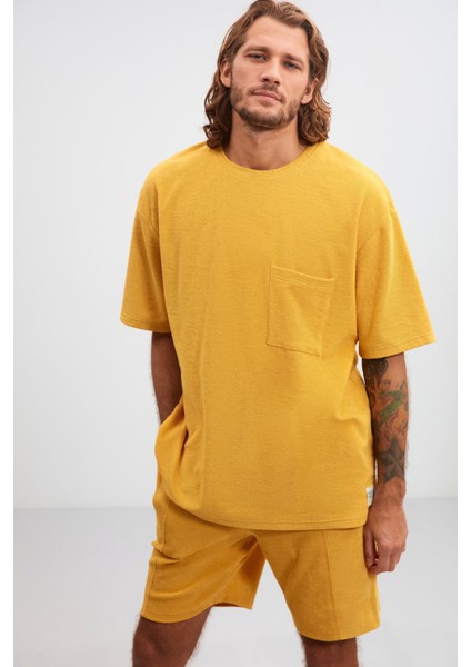 Timothy Relaxed Oversize Safran Sarı T-Shirt fiyatları