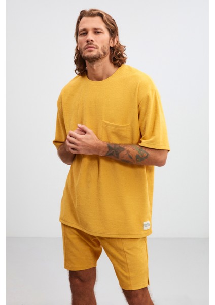 Timothy Relaxed Oversize Safran Sarı T-Shirt modelleri