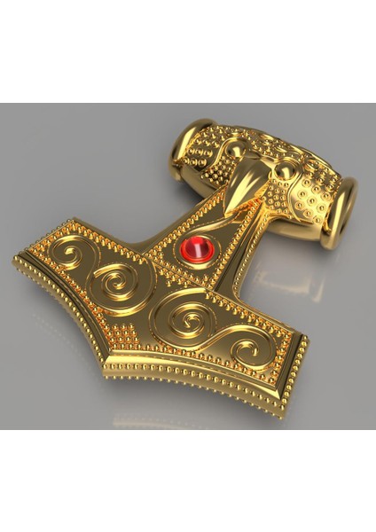 Thor's Hammer - Mjolnir - Kolye (Sadece Plastik Aparattır!!!) 3D