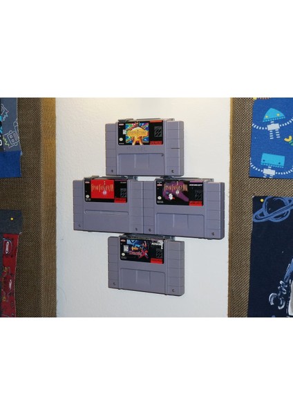 Modüler Snes Oyun Duvar Askıları (Süper Nintendo) Güncellendi 2015-08-24 (Sadece Plastik Aparattır!!!) 3D
