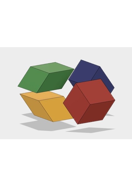 Altın Rhombohedra, Akut, Geniş, Altın Oranı, Dodekahedron, Eşkenar Dörtgen Triacontahedron (Sadece Plastik Aparattır!!!) 3D