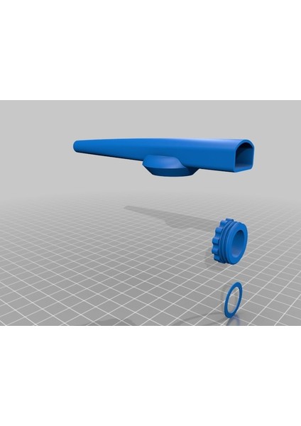 Boru Ipliği ile Kazoo (Sadece Plastik Aparattır!!!) 3D