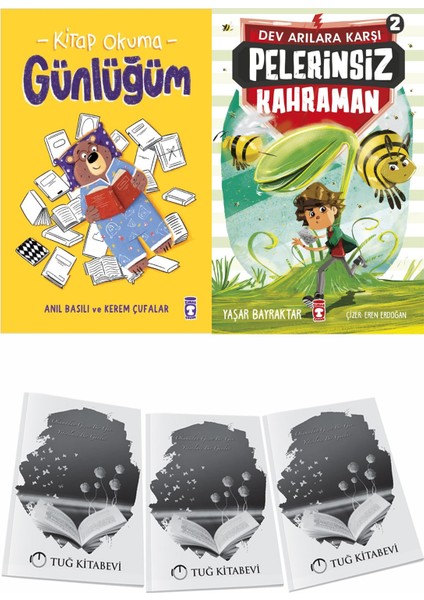 Kitap Okuma Günlüğüm ve Pelerinsiz Kahraman Dev Arılara Karşı 2 + Hediyeli