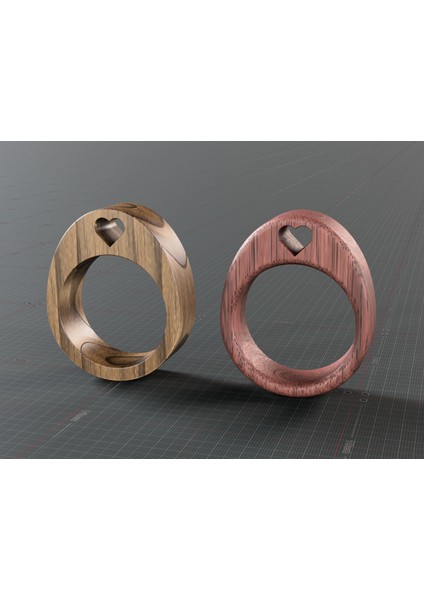 Kalp Aşk Yüzüğü (Sadece Plastik Aparattır) 3D modelleri