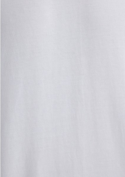 Bisiklet Yaka Beyaz Basic Tişört 0611596-620