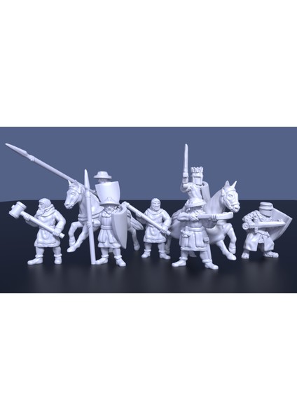 Orta Çağ Milis Karışımı (28 Mm) (Sadece Plastik Aparattır!!!) 3D