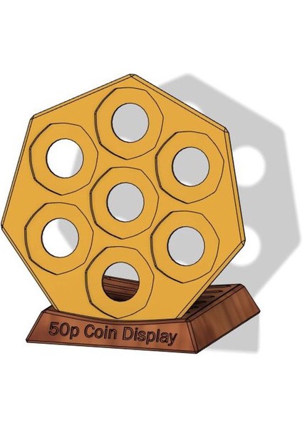 50P Para Koleksiyonu - Ekran Standı (Sadece Plastik Aparattır!!!) 3D