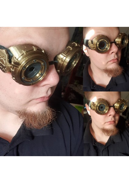 Steampunk Gözlükleri ve Iris Ekleme - Sadece Üzerine Bazı Dişliler Yapıştırın! (Kaynak Olarak Listelenen 2 Şeyden Yeniden Karıştırılmıştır) (Sadece Plastik Aparattır) 3D fırsatları