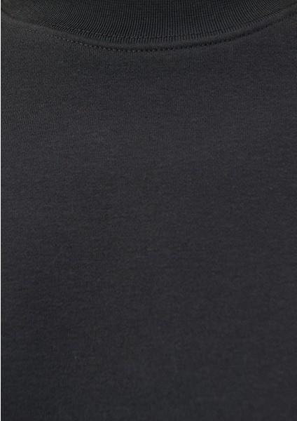 Beli Bağcıklı Dik Yaka Antrasit Sweatshirt 1S10003-70763