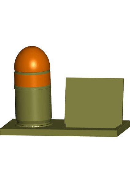 40MM El Bombası Kartviziti (Genişletilebilir) (Sadece Plastik Aparattır!!!) 3D