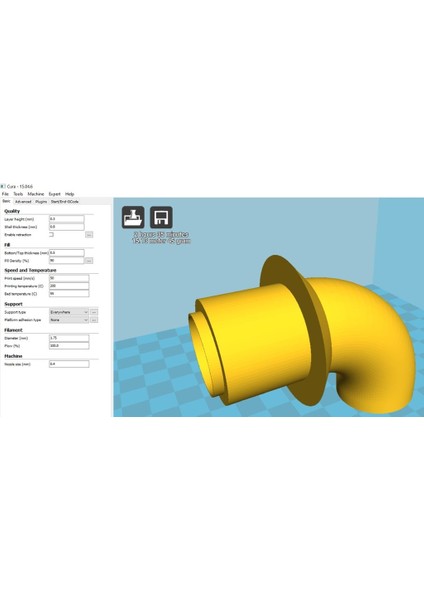 Açılı Tüp Duvar Girişi (Sadece Plastik Aparattır!!!) 3D