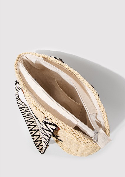 Mavi Logo Hasır Omuz Çantası 1910145-82044