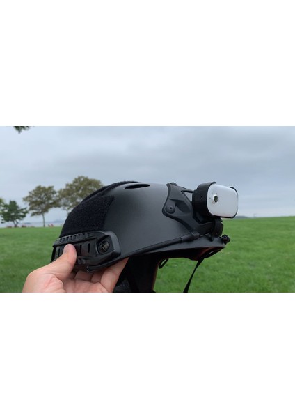 Kask Kamera Montajı - (Akaso Anahtar Kamerası + Taktik Kask) (Sadece Plastik Aparattır!!!) 3D