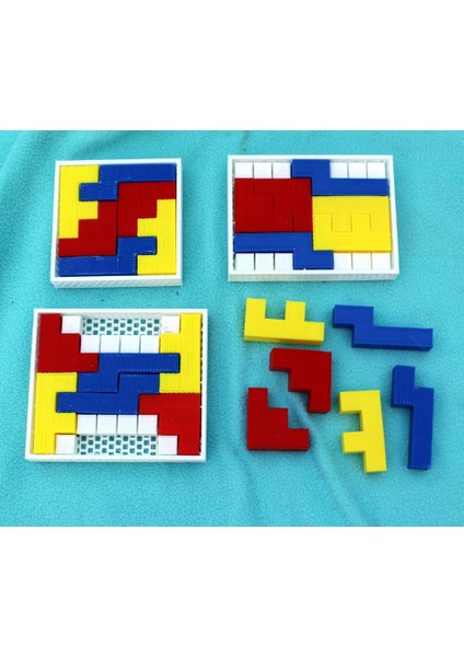 Dokuz Hexomino Bulmaca (Sadece Plastik Aparattır!!!) 3D