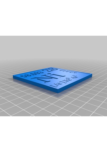 Elementlerin Periyodik Tablosu Coasters Pt, Cu, Au, Ag, Nı, Pd, Sn (Sadece Plastik Aparattır!!!) 3D