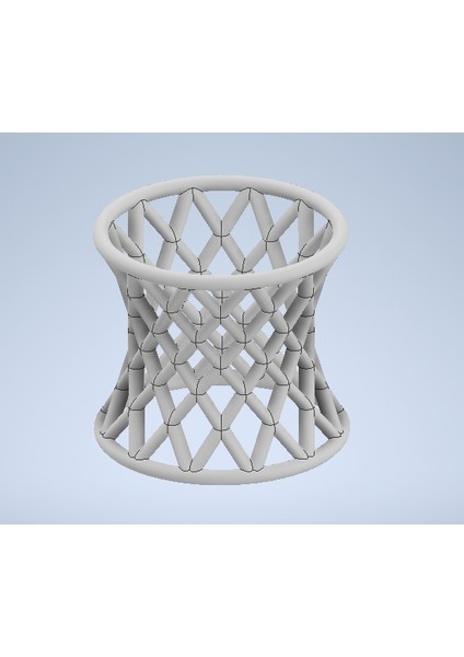 Hiperboloid Hüküm Sürdü Peçete Halkası (Sadece Plastik Aparattır!!!) 3D