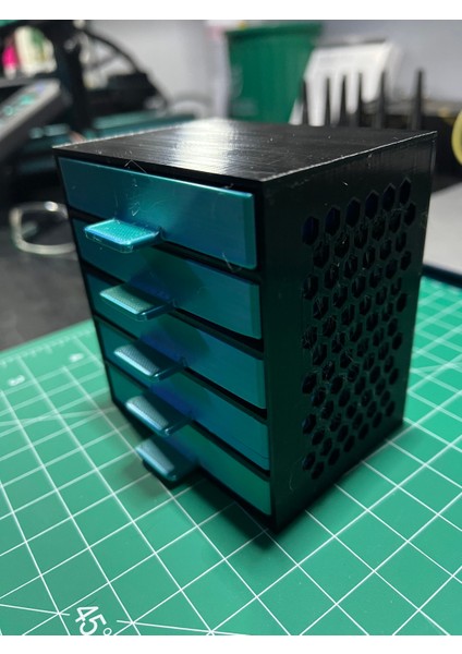 Onaltılık Desen Kenarları ile Özelleştirilebilir Çekmece Kutusu (Sadece Plastik Aparattır!!!) 3D modelleri