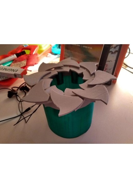 8 Yapraklı Tamamen Yazdırılabilir Iris Kutusu (Plastik Aparattır!!!) 3D indirimleri