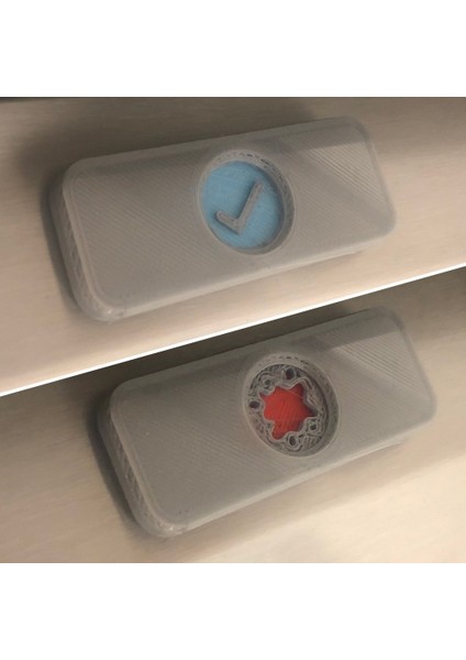 Bulaşık Makinesi Için Temiz / Kirli Işaret (Sadece Plastik Aparattır!!!) 3D