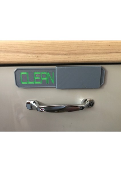 Temiz - Kirli Bulaşık Makinesi Kayan Işareti (Sadece Plastik Aparattır!!!) 3D indirimleri