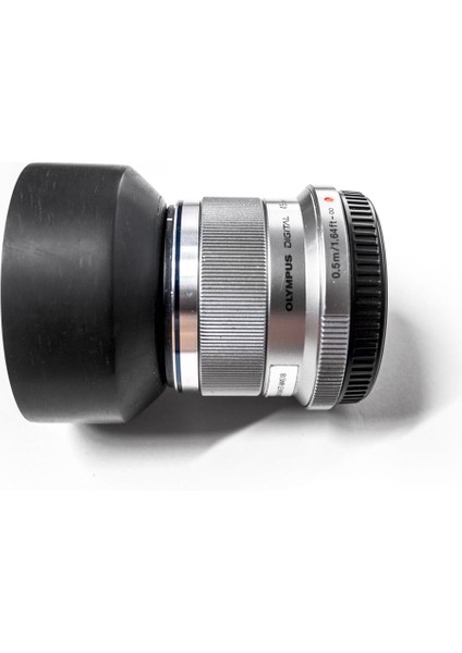 Olympus Için Lens Hood M.zuiko Digital 45MM F1.8 (Mikro Dördüncü) Süngü Montajı ile (Sadece Plastik Aparattır!!!) 3D