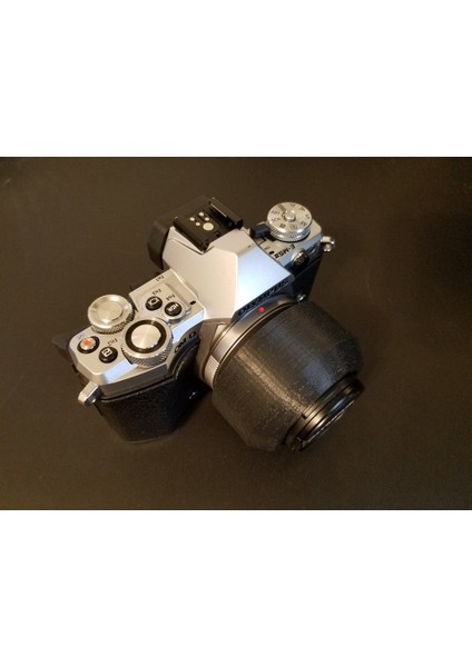 Olympus Için Lens Hood M.zuiko Digital 45MM F1.8 (Mikro Dördüncü) Süngü Montajı ile (Sadece Plastik Aparattır!!!) 3D