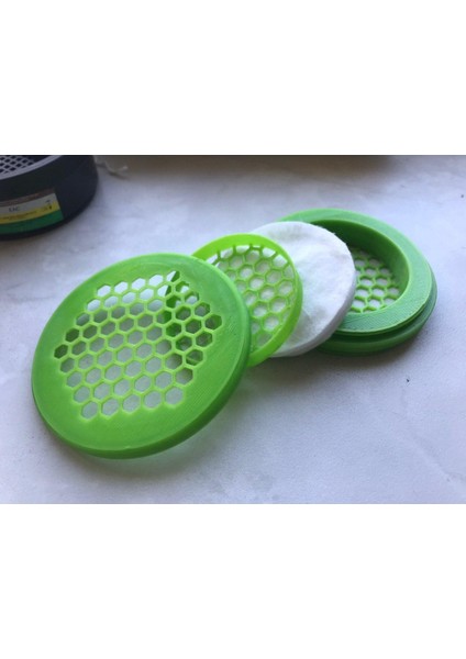 Bir Solunum Maskesi (Solunumcu) Için Alternatif Bir Filtre. Ffp3. Covıd-19 (Sadece Plastik Aparattır!!!) 3D fırsatları