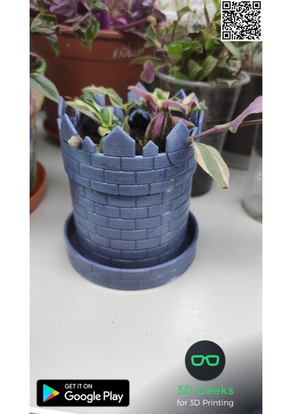 Kule Tarzında Paletli Saksı (Sadece Plastik Aparattır!!!) 3D