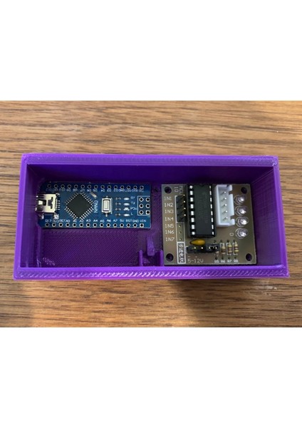 Arduino Nano Için Kutu, 28BYJ-48 Sürücü, Ayrıca Düğme ve Ekim Yazılımı Açık, Ters, Kontrol Dışı. (Sadece Plastik Aparattır!!!) 3D