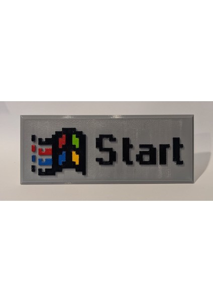 Windows 95 Başlat Menüsü Düğmesi (Sadece Plastik Aparattır!!!) 3D