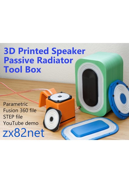 3D Basılı Hoparlör Pasif Radyatör Araç Kutusu (Sadece Plastik Aparattır!!!) 3D