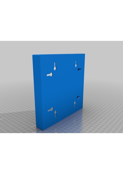 16X16 Difüzör ve Tek Parçalı Çerçeveli LED Matris Izgarası (Panel Montajı Dc Güç Adaptörü Için Delikli) (Sadece Plastik Aparattır!!!) 3D